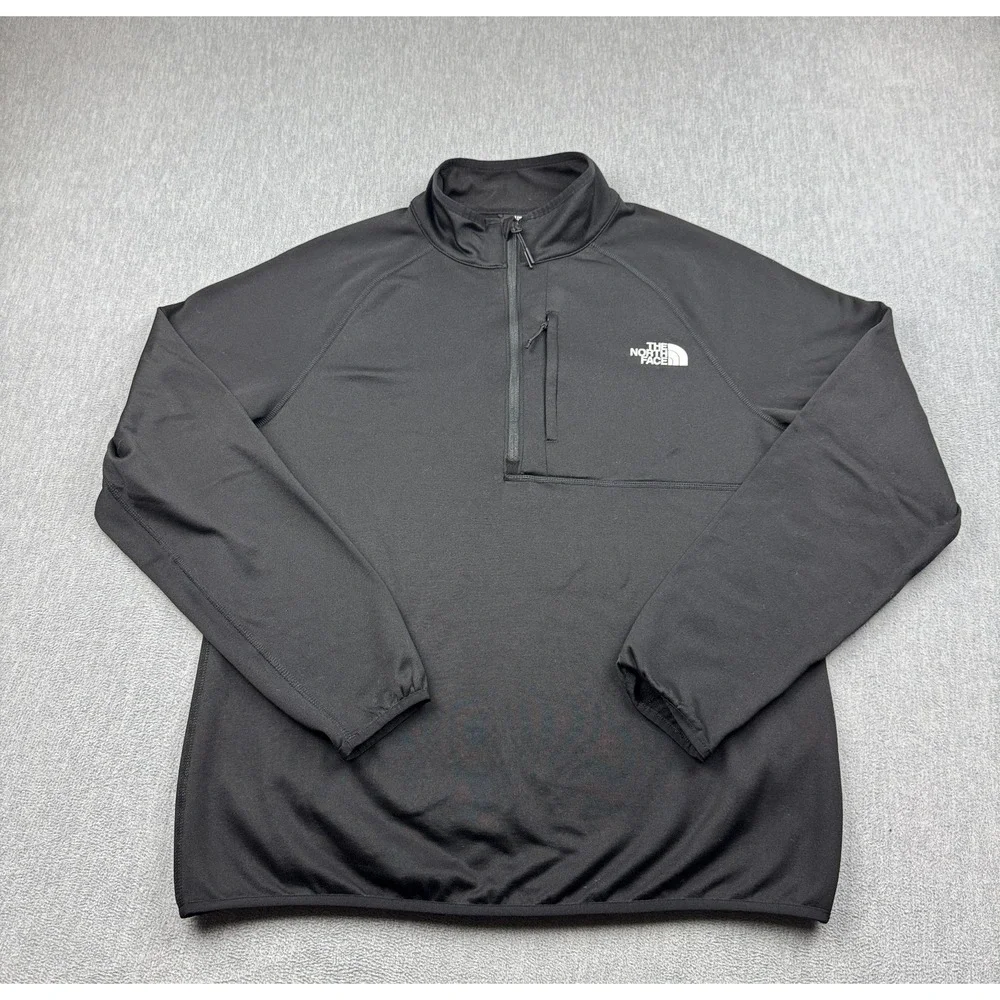 The North Face Jacket Mens Large Black Canyonlands Half-Zip Fleece Long Sleeve